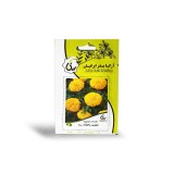عکس کوچک بذر گل جعفری پاکوتاه زرد آرکا بذر ایرانیان 1