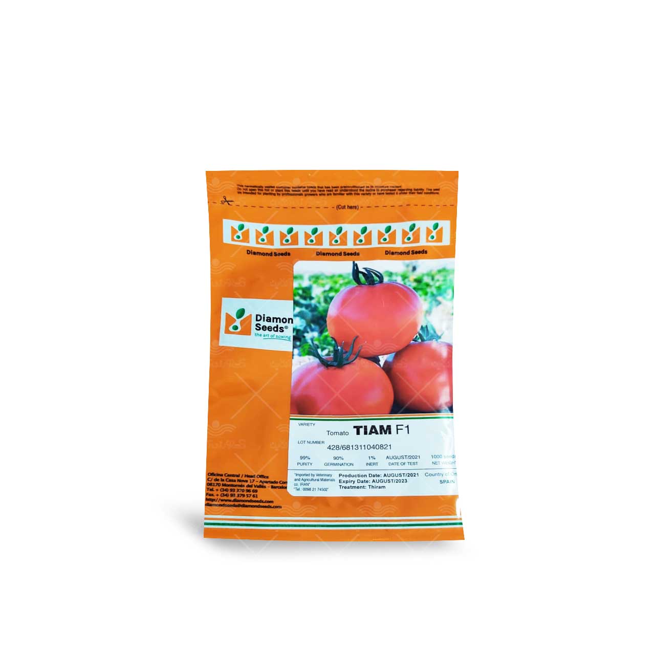بذر گوجه فرنگی تیام تیپ گرد مناسب کشت فضای باز و بهار و پاییز 1000 عددی